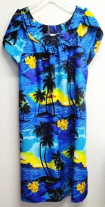 Vintage Royal Creations Hawaiian Short Sleeve Dress Muumuu Size XL - Picture 1 of 8