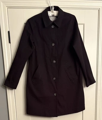 Everlane Women’s Sz S The Mac Coat Black Trench Button Front - Image 1 of 3