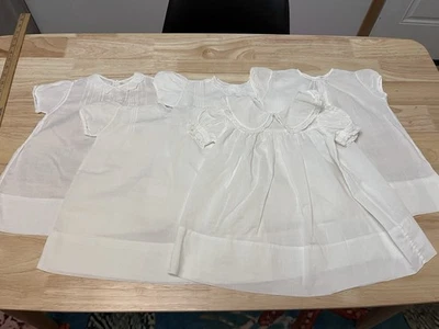 VTG Sheer Girls Baby Dress Lot Of 5. Embroidered Lace Sweet Peter Pan No Tags - Image 1 of 4