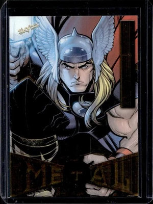 2021 Skybox Metal Universe Marvel Spider Man Thor Gold Light FX #89 - Image 1 of 2