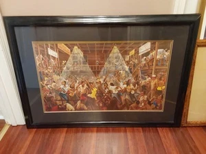 Ernest Watson "NACHTLEBEN IM STUDIO" Afroamerikanische Kunst Passepartout gerahmt GC - Bild 1 von 10