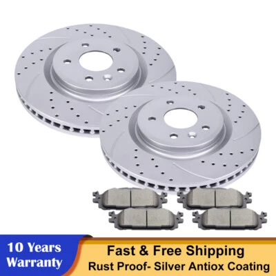 Rotores de freno de disco delanteros + kits de pastillas de cerámica de frenos para Ford Explorer 2011-2019 Foto 1 de 4