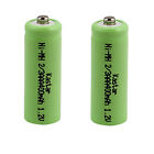 Kastar 2x NiMH 1.2V 2/3AAA Rechargeable Batteries 400mAh Button Top for Lights