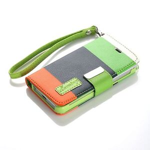 For Apple Iphone SE 5, 5s PU Leather Card Holder Wallet Flip Case Cover Color-5