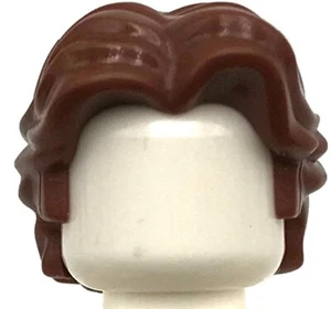 Lego New Reddish Brown Minifigure Hair Short Wavy with Center Part Piece - Picture 1 of 1