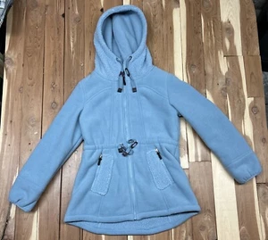 Koolaburra by UGG Women's Hooded Sherpa Jacket Size S/P/C Color Light Blue - Picture 1 of 9