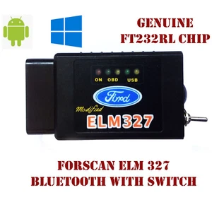 Forscan Bluetooth ELM327 Diagnostic Scanner Tool with Switch OBD2 For Ford Mazda - Picture 1 of 10