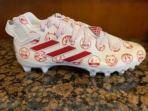New! Mens ADIDAS FREAK 22 BIG MOOD FOOTBALL CLEATS GZ6901 WHITE/RED - Picture 1 of 5