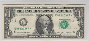 2013 (E) $ 1 Ein-Dollar-Schein Federal Reserve Note Sternnote Richmond E08220967* - Bild 1 von 2