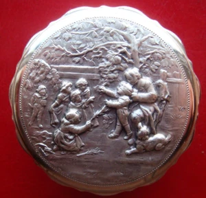 ANTIGUA CAJA DE BARATIJAS PLATEADA ITALIA HECHA POR Silversmith GUIDO GALBIATI - Imagen 1 de 12