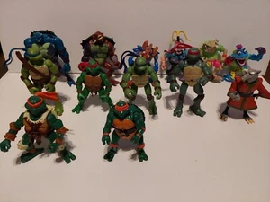 Teenage Mutant Ninja Turtles Tmnt Mixed Lot Of 13 Figures Dark Leo Vintage - Picture 1 of 12