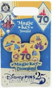 Disneyland 70th Anniversary Magic Key Limited Release Pin - Picture 1 of 1