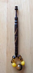 Wood Lace Bobbin, Inlaid With Lighter Wood 