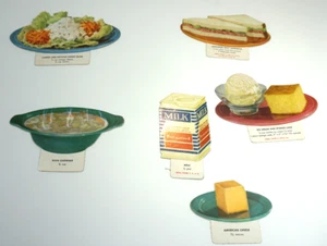 Vintage 60er Jahre Schule Ernährung gestanztes Kartonbild Flash Cards Lot 6 - Bild 1 von 7