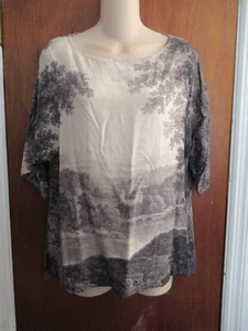 RARE Market Of Stars Bamboo Art to Wear Unique Design Shirt S/M - Picture 1 of 6
