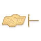 Boucles d'oreilles postales plaquées or 14 carats argent Oklahoma State University