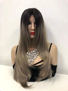Ash Blonde Swiss Lace Front Wig 22" - Picture 1 of 6