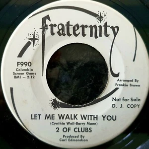 2 of Clubs - Let Me Walk With You - Rare 1967 Excellent Condition Promo 7" - Picture 1 of 2