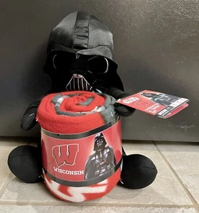 University Of Wisconsin Badgers Star Wars Darth Vader Plush And Blanket Set 2015 - Picture 1 of 8