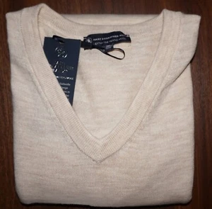 Suéter Hart Schaffner Marx Cuello en V XXL CRUDO Brezo 100% Lana Merino Nuevo con Etiquetas - Imagen 1 de 7