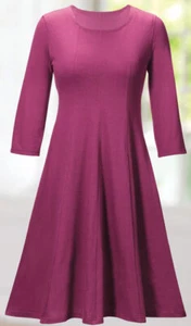 ¡Nuevo! Vestido columpio con paneles ciruela algodón poliéster para mujer S, M, -The Paragon - Imagen 1 de 9