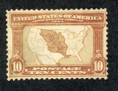 US 327 MH 1904 10c red brown Louisiana Purchase (SG334) - Image 1 of 2
