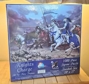 SUNSOUT KNIGHTS CHARGE 1000 PIECE JIGSAW PUZZLE / BRAND NEW SEALED - Picture 1 of 1