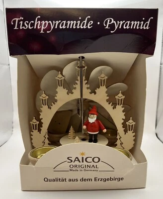 Erzgebirge 圣诞蜡烛金字塔 Saico 原版德国制造全新带盒 — 第 1/4 张图片