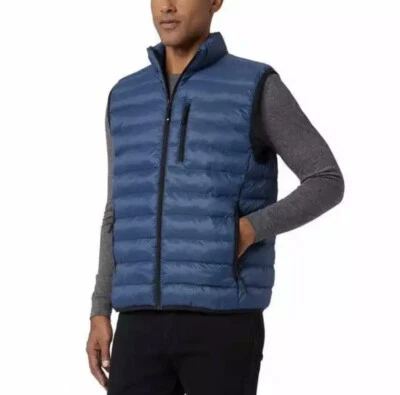 32 Degrees Heat Quilted Puffer Vest, Zip Pockets, Blue, Men's 3XL, NEW - Image 1 of 4