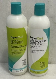Devacurl Decadence No-Poo Milk Cleanser & One Condition Conditioner 12 oz - Picture 1 of 3