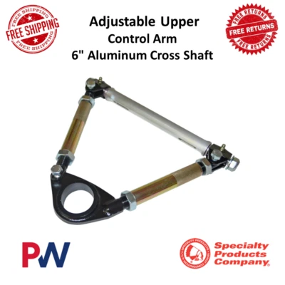 SPC Adj. Front Upper Control Arm - 6" Aluminum Cross Shaft - 5" Sleeve Universal - Image 1 of 4