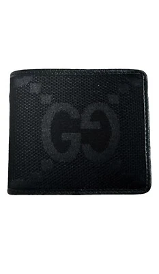 Gucci Jumbo GG Geldbörse in Schwarz Canvas Leder Neu mit Karton - Bild 1 von 4