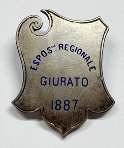 ITALIA. Distintivo del 1887 per l'Esposizione Nazionale Giurato. e.269.1 - Imagen 1 de 2