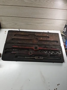 vintage greenfield tap and die set w/ wooden case Made In USA O.K. - Picture 1 of 14
