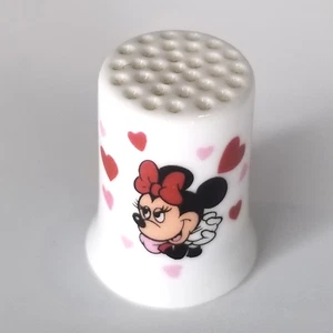 Walt Disney Minnie Mouse Bone China Porzellan Japan rote Herzen Vintage 1/18 Zoll H - Bild 1 von 10