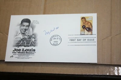 MUHAMMAD ALI 1st DAY ISSUE JOE LOUIS COMMEMORATIVE CACHET ENVELOPE JSA LOA RARE - Image 1 of 2
