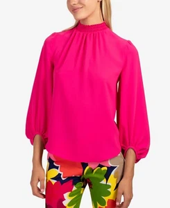 Trina Turk Sunrise Vista Chiffon Top In Pink - XS - Picture 1 of 1