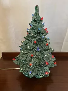Velas vintage de cerámica verde atlántico 1974 para árbol de Navidad de 18"" para pájaros - Imagen 1 de 15