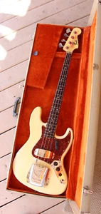 1964 Fender Jazz Bass Custom Color White w/ Matching Headstock Amazing Tone - Picture 1 of 19