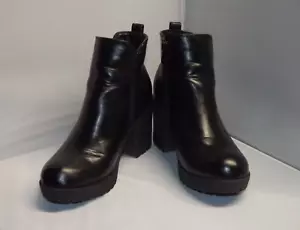 Botas al tobillo gruesas para mujer Refresh Club-01 negras con panel elástico con cremallera - Imagen 1 de 8