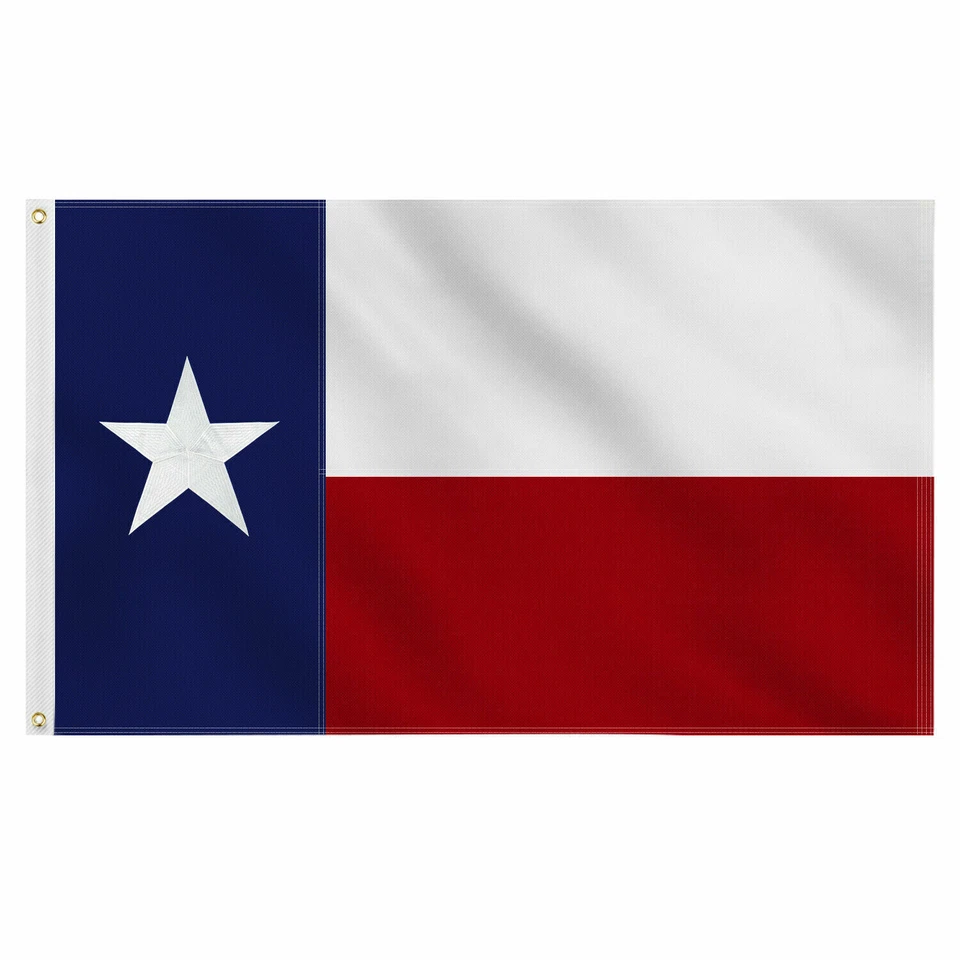 Bandera del estado de Texas bordada de 4x6 pies banderas cosidas bandera decorativa protegida contra rayos UV Foto 1 de 4