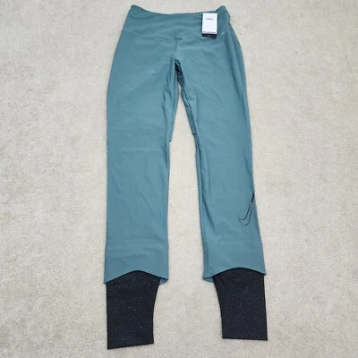 Nike Women Large Victory Luxe Swim Leggings Full Coverage Teal NESSB447-347 - Image 1 of 4