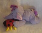 Disney Purple Elephant Squeak Toy Plush Stuffed Animal 9" Long
