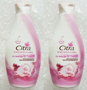 2 x Citra Pearly UV Aura Body Lotion 50ml Natural Pearl Bright Skin Care Cream - Picture 1 of 5