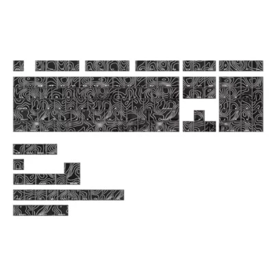 Black Contoured 3.0 Side Backlit Keycaps 131Keys Ergonomic for Gamning Typists - Image 1 of 4