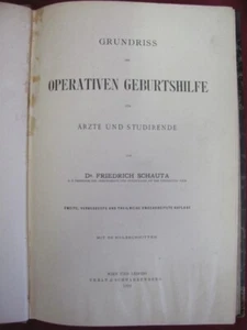 1892 ANTIQUE GERMAN MEDICAL HARDCOVER BOOK – OBSTETRICS SURGERY RARE - Picture 1 of 15