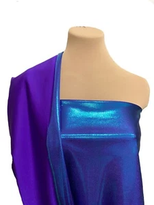 MYSTIQUE GRAPE/BLUE STRETCH  FABRIC. 58 " WIDE SOLD BTY ,COSPLAY, COSTUMES,4 WAY - Picture 1 of 3