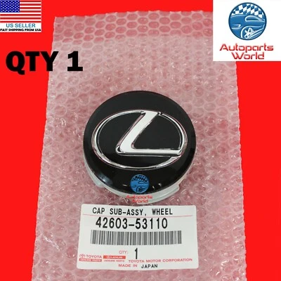 GENUINE OEM LEXUS IS F IS250 RX350 SPORT BLACK WHEEL CENTER HUB CAP 42603-53110 - Image 1 of 4