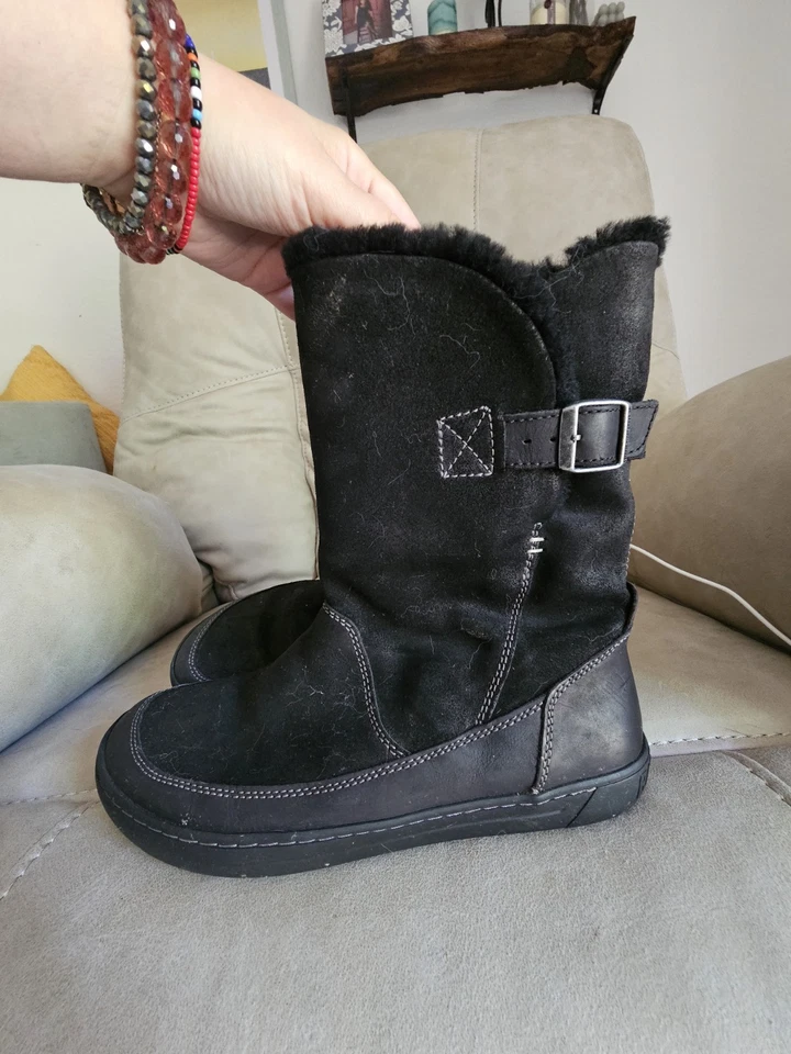 Birkenstock Woodbury Black Suede Warm Fur Boots SZ EU 39 US 8.5 - Image 1 of 4