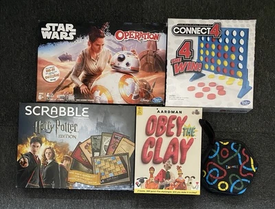 Scrabble, Operation, Connect 4, Tantrix & Obey The Clay Brettspiel Bundle X 5 - Bild 1 von 4